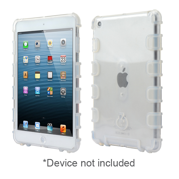 gloveOne Ruggedized Air-Cushion-Corner HealthCare Grade TPU Case, access Universal Clip System for Apple iPad mini, CLEAR