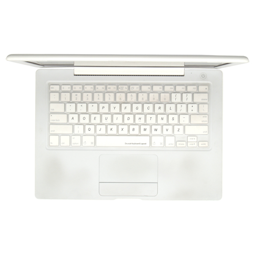 Dvorak layout fits Apple MacBook Keyboard, Dvorak
