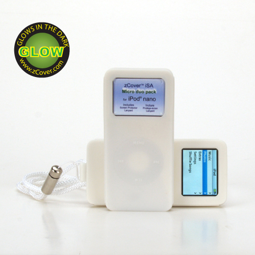 iSA micro DUO PACK for iPod nano - Original Glow-in-Dark White