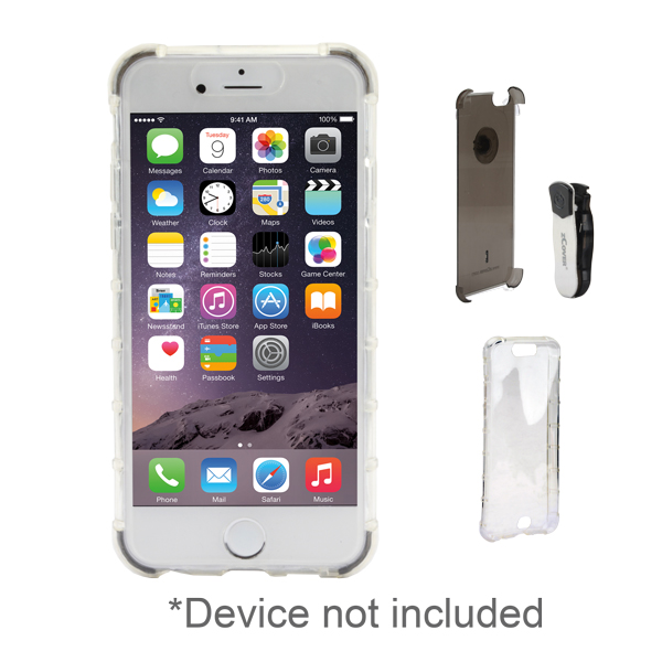 zCover GloveOne Full Protection Case with Universal Metal Belt Clip for Apple iPhone 6, GREY