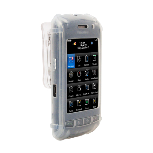 Silicone Carrying Case fits Blackberry Storm, Ice Clear