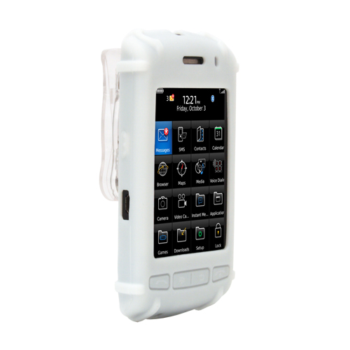 Silicone Carrying Case fits Blackberry Storm, White