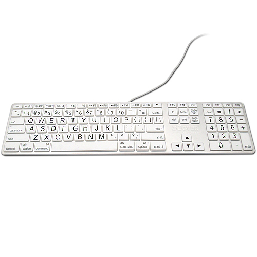 APKDCL Clone White Large  Preprinted cover for US English Layout AL. Apple keyboard