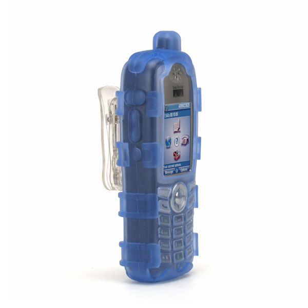 CI921H Dock-in-Case, Antenna protected, Ruggedized Silicone Case w/Universal Belt Clip for CISCO 7921G, BLUE