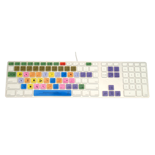 APKDCS Preprinted Short cut fits Apple Aluminum Wired Keyboard, PhotoShop