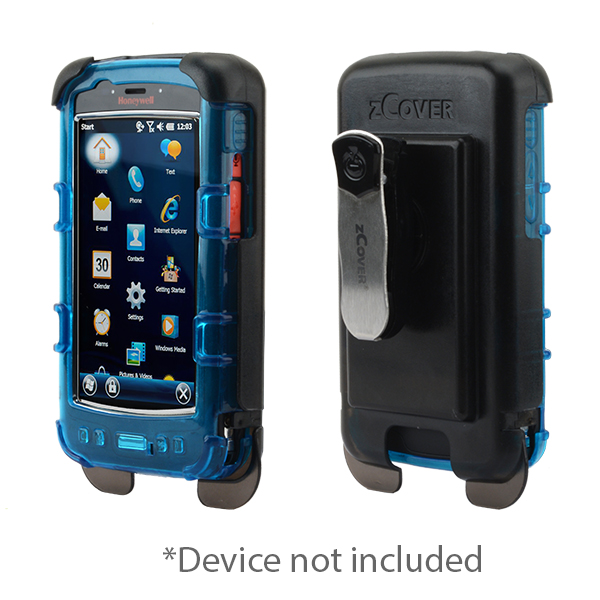 zCover gloveOne Ruggedized Back Open HealthCare Grade TPU Case w/Holster and Universal Metal Belt Clip fits Honeywell Dolphin 70e/75e Series Mobile Computer, MUSIC BLUE