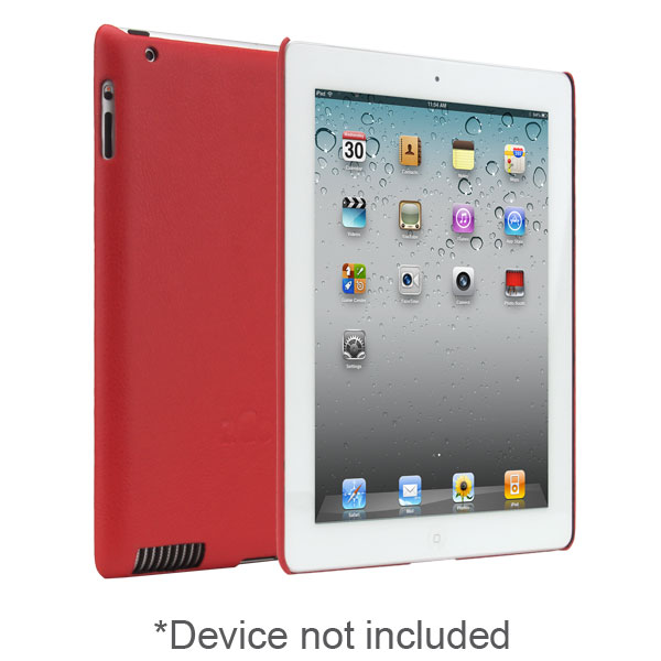 zCover gloveOne Leather Style ClipOn Case for Apple iPad 2, Tech-Leather RED