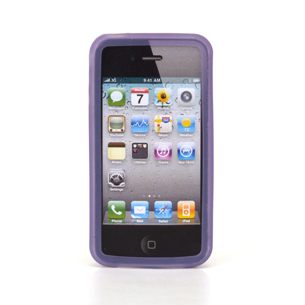 gloveOne iPhone 4G Full Open Silicone Case fits iPhone 4, CLASSIC PACK, PURPLE