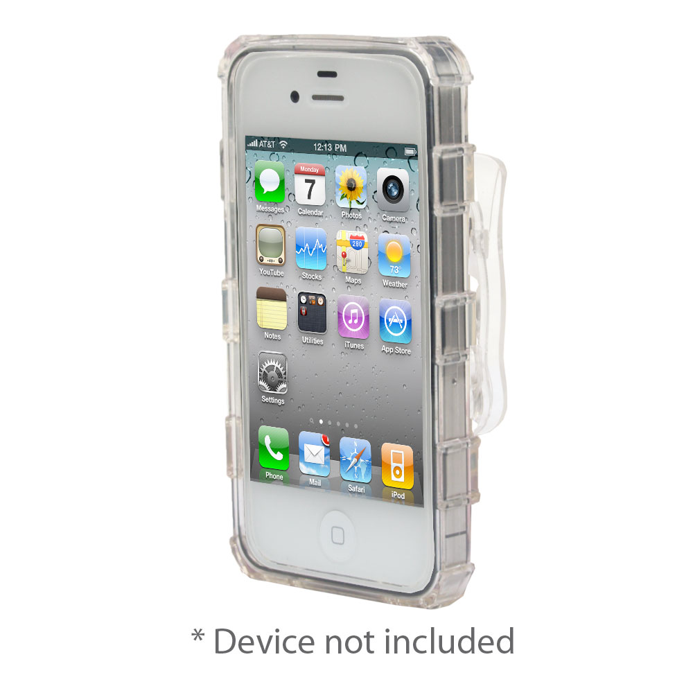 gloveOne Soft Crystal case fits iPhone 4S, Belt Clip Case Pack, CRYSTAL CLEAR