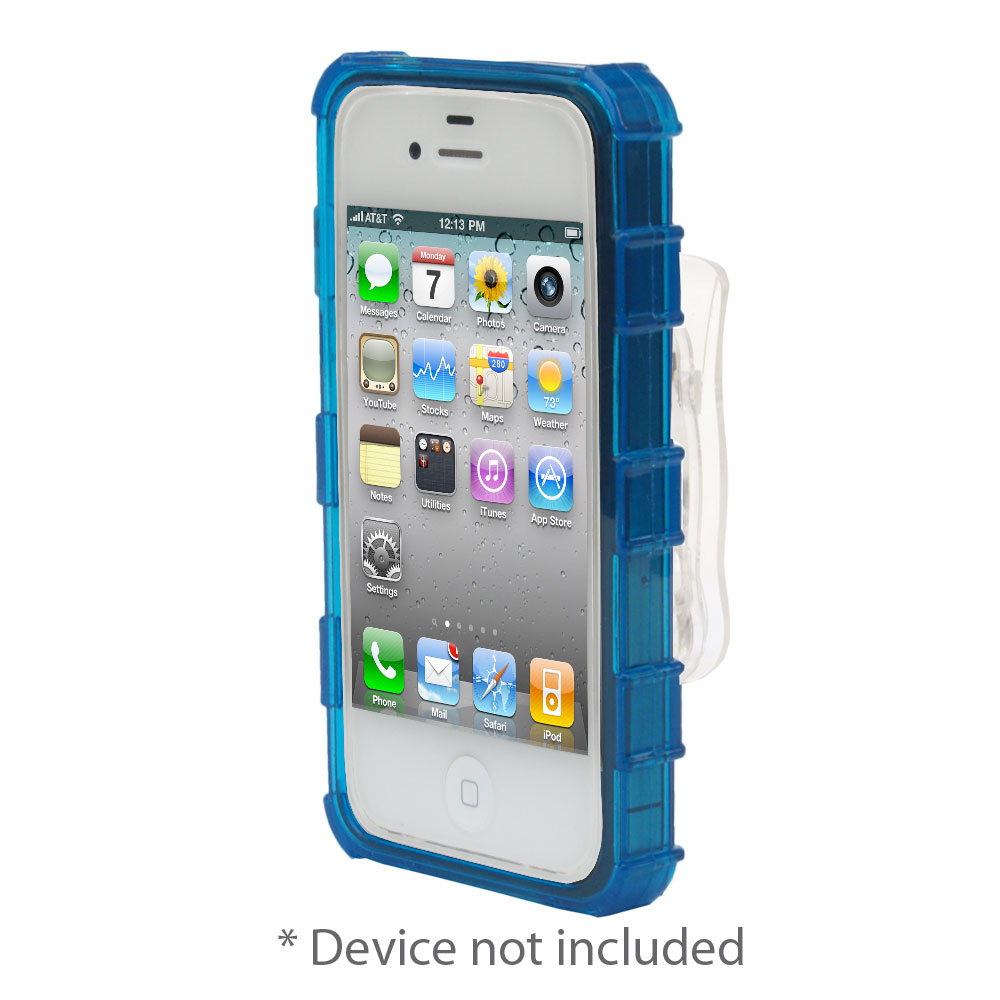 gloveOne Soft Crystal case fits iPhone 4S, Belt Clip Case Pack, BLUE