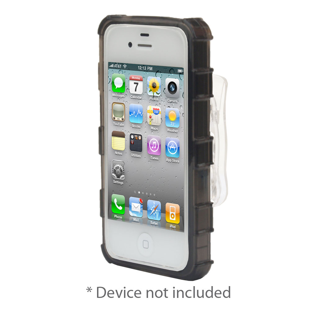gloveOne Soft Crystal case fits iPhone 4S, Belt Clip Case Pack, GREY