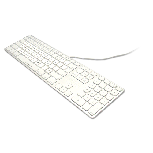 Preprinted Dvorak Layout on White Keyboard Skin for Apple Aluminum Apple Wired Keyboard.