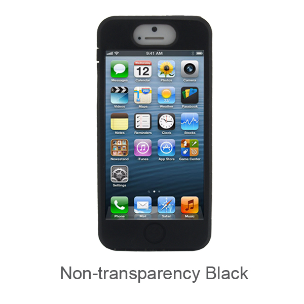iPhone 5 Slim Silicone Case, Dockable, BLACK