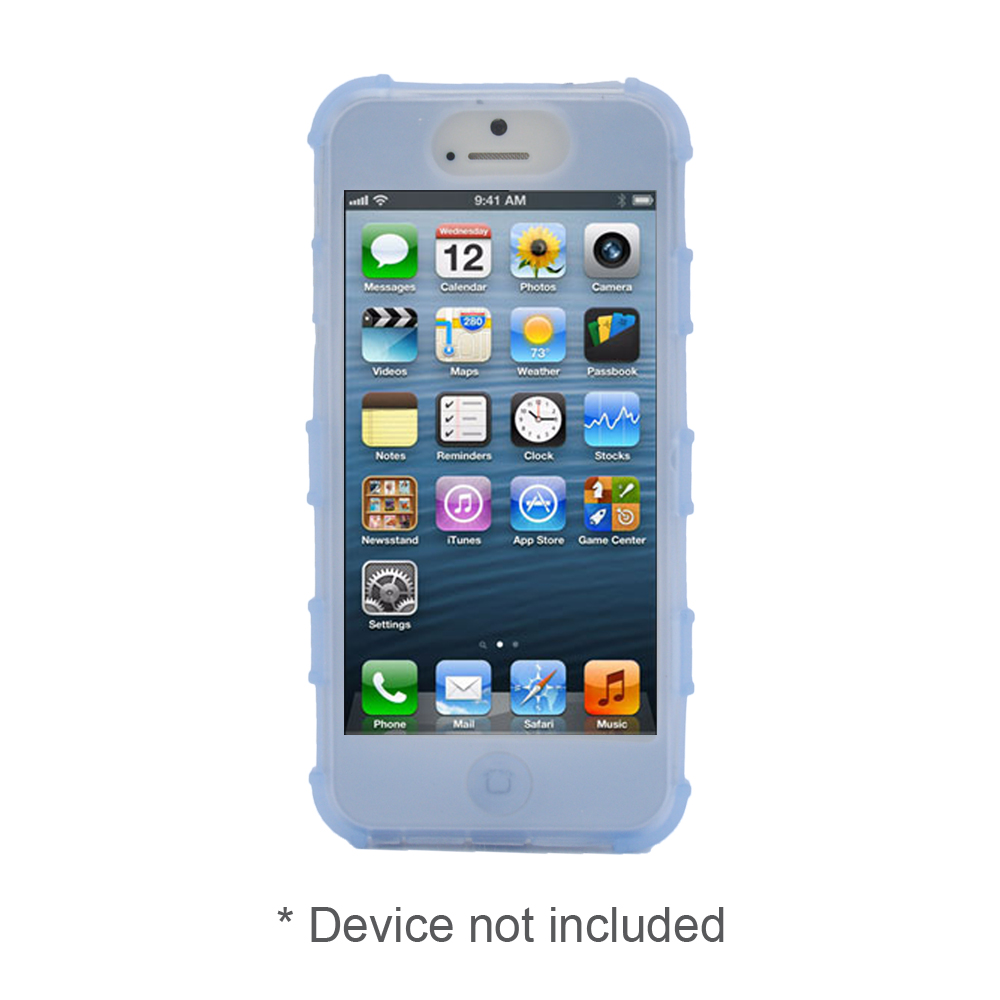 iPhone 5 Rugg Silicone Case, Dockable, BLUE