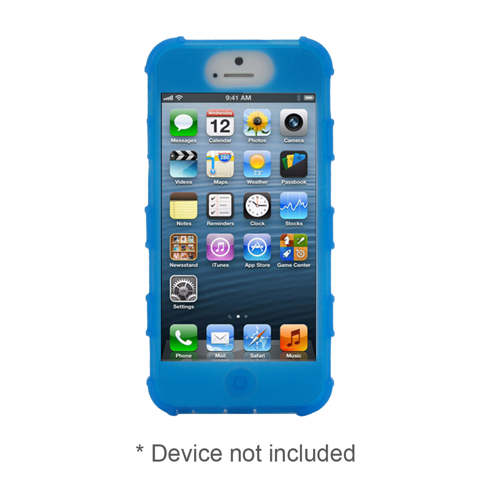 iPhone 5 Rugg Silicone Case, Dockable, MUSIC BLUE