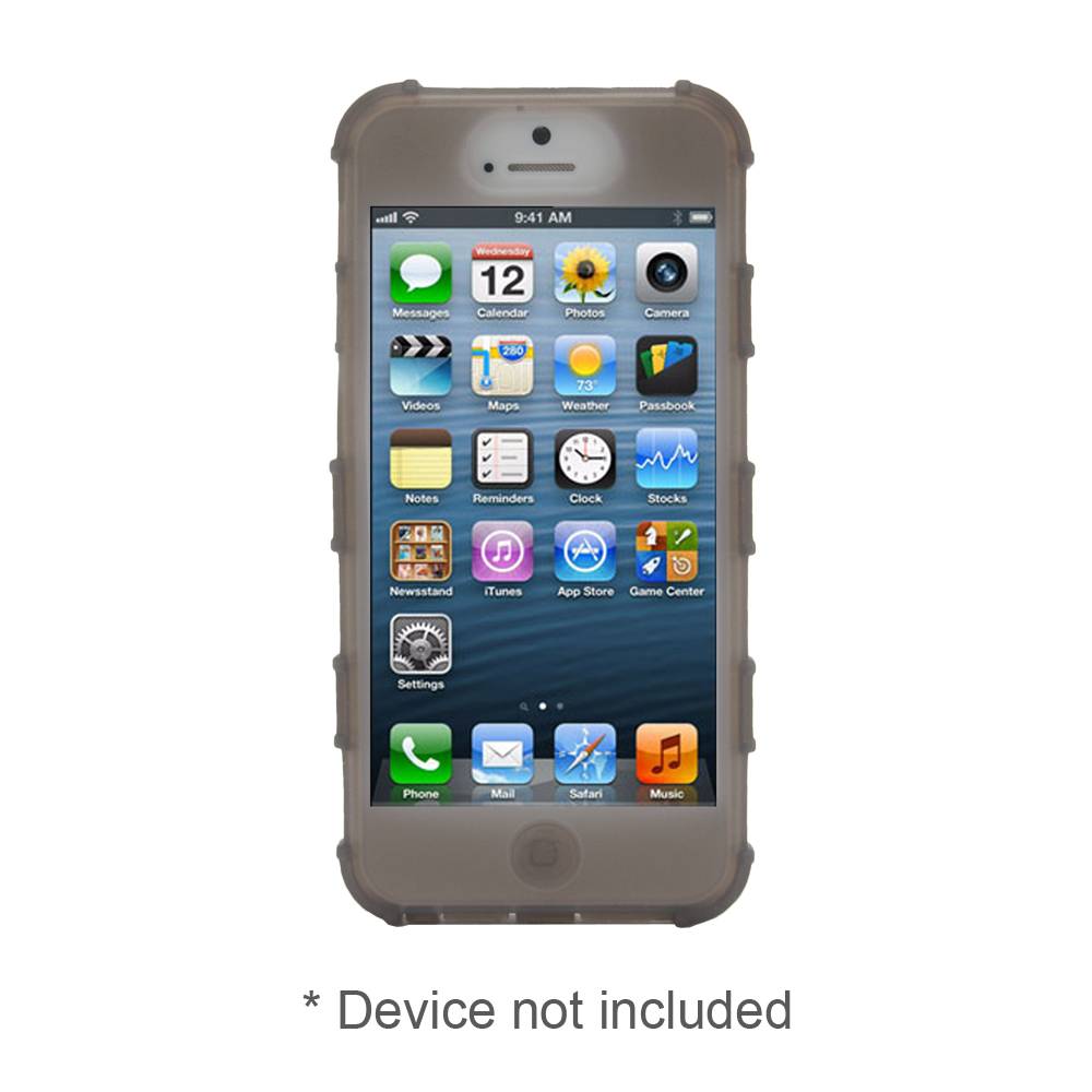 iPhone 5 Rugg Silicone Case, Dockable, GREY