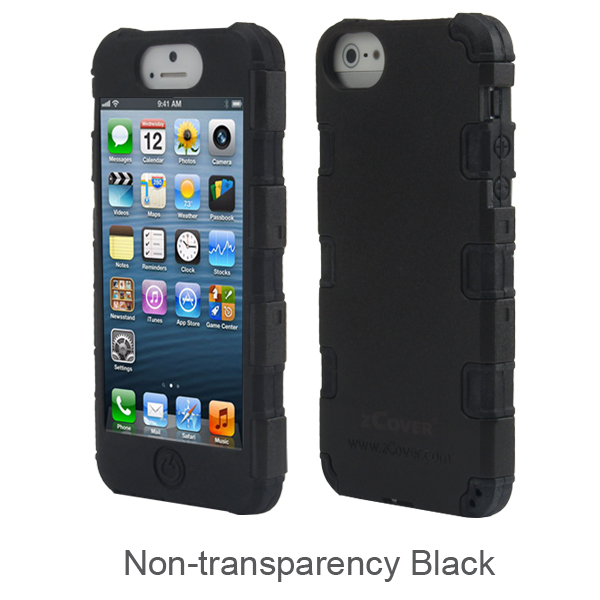 GloveOne iPhone 5 MacWorld Award Winner Design Rugg Silicone Case w/Rugg Shell, Dockable, HealthCare Grade Silicone, BLACK