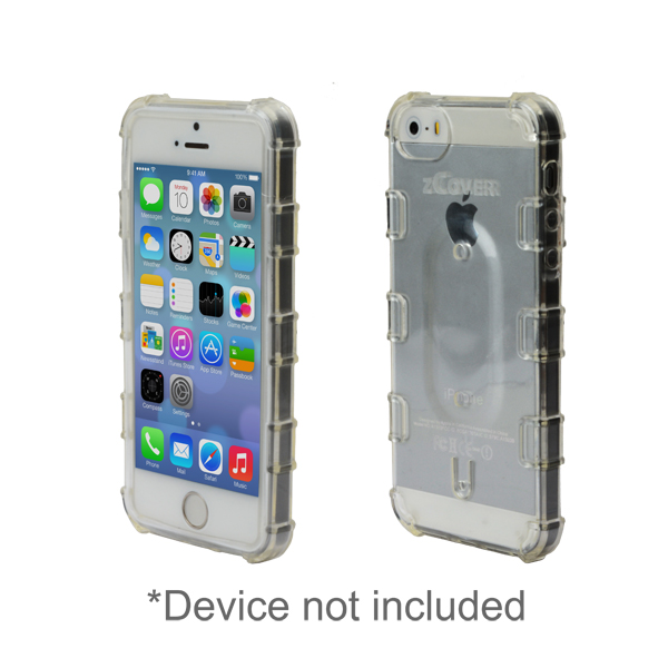 zCover GloveOne MacWorld Award Winning Designer HealthCare Grade TPU Case for Apple iPhone SE /5S, Dockable, CLEAR