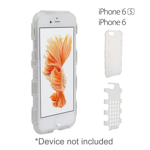 zCover gloveOne Ruggedized HealthCare Grade Silicone Case w/Clear Clamshell fits Apple iPhone 6/6S, CLEAR