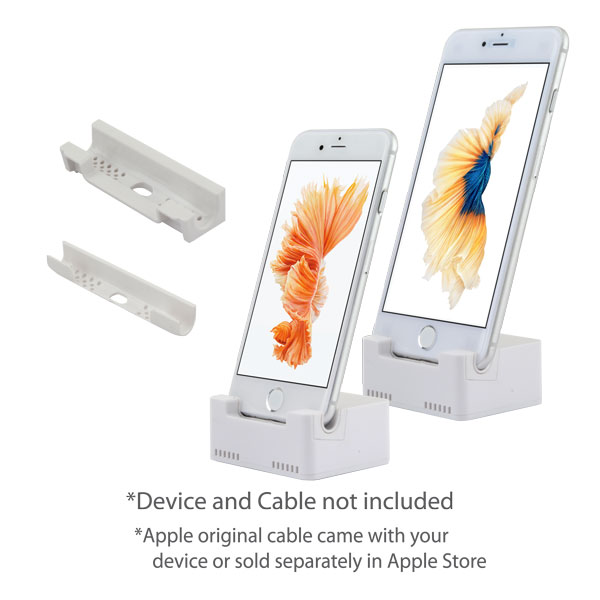 zDock Apple Lightning Cable Adapter Dock for iPhone 6S/6S Plus/6/6 Plus Dock-in-Case Set, NO CABLE, WHITE