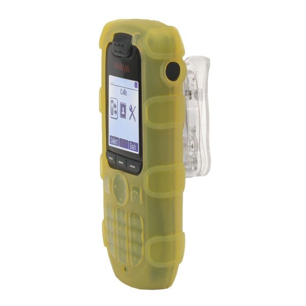 zCover Dock-in-Case Ruggedized HealthCare Grade Silicone Case w/Universal Belt Clip fits Ascom d41 & Avaya 3720/3725 Handset, YELLOW