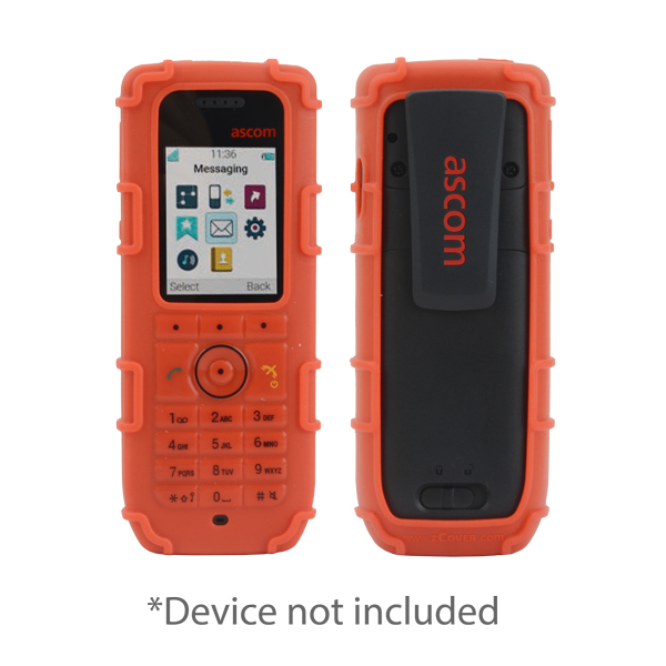 zCover gloveOne Ruggedized HealthCare Grade Silicone Case ONLY fits Ascom d63/i63, Avaya 3735 & Mitel 5634 Handset (Incompatible with IR Feature), Solid Color with Printed Keypad, RED