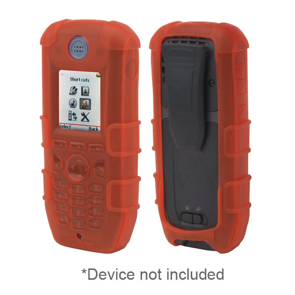 Dock-in-Case Rugg Healthcare Grade Back Open Silicone Case (ONLY) fits Ascom d81 & Avaya 3740/3745/3749, RED
