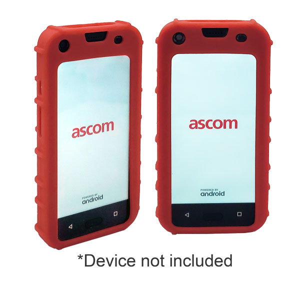 zCover Dock-in-Case Self-disinfecting Antimicrobial Silicone Case ONLY fits Ascom Myco 3 Handset, RED
