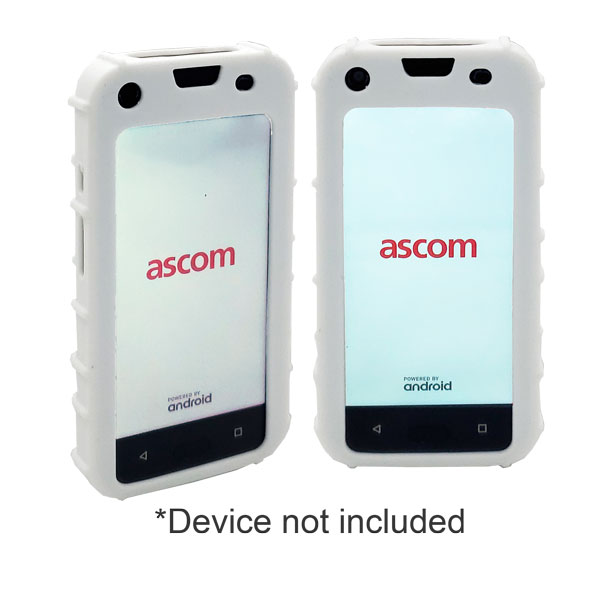zCover Dock-in-Case Self-disinfecting Antimicrobial Silicone Case ONLY fits Ascom Myco 3 Handset, WHITE