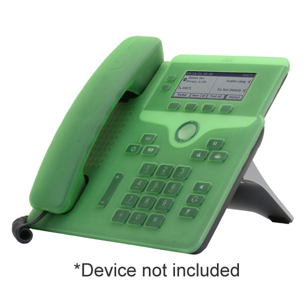 zCover gloveOne HealthCare Grade Silicone Desktop Phone Base & Handset Cover for Cisco Unified IP Phone 7821G, GREEN