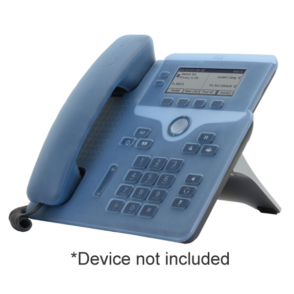 zCover gloveOne HealthCare Grade Silicone Desktop Phone Base & Handset Cover for Cisco Unified IP Phone 7821G, BLUE