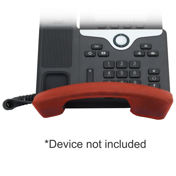 zCover gloveOne HealthCare Grade Silicone Desktop Phone Handset Cover for Cisco Unified IP Phone 7841G/7821G, RED