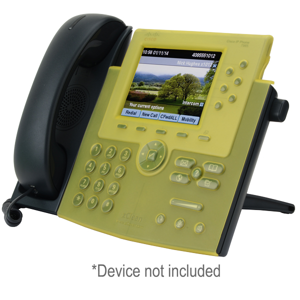 zCover gloveOne HealthCare Grade Silicone Desktop Phone Base Cover for Cisco Unified IP Phone 7965/7945, YELLOW