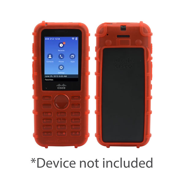zCover Dock-in-Case Ruggedized HealthCare Grade Back Open Silicone Case (ONLY) fits Cisco 8821/8821-EX Unified Wireless IP Phone, RED