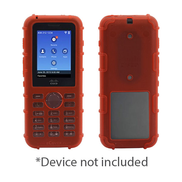 zCover Dock-in-Case Ruggedized HealthCare Grade Silicone Case (ONLY) fits Cisco 8821/8821-EX Unified Wireless IP Phone, RED