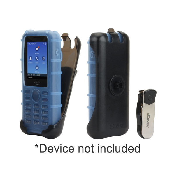 zCover Dock-in-Case Ruggedized HealthCare Grade Silicone Case w/Universal Metal Clip Holster fits Cisco 8821/8821-EX Unified Wireless IP Phone, BLUE