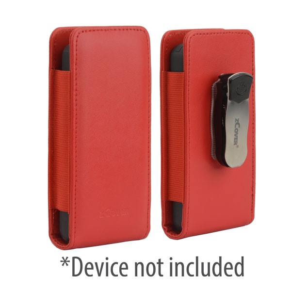 zCover Tech-Leather Pouch Case w/Universal Metal Clip fits Cisco 8821/8821-EX Unified Wireless IP Phone, RED