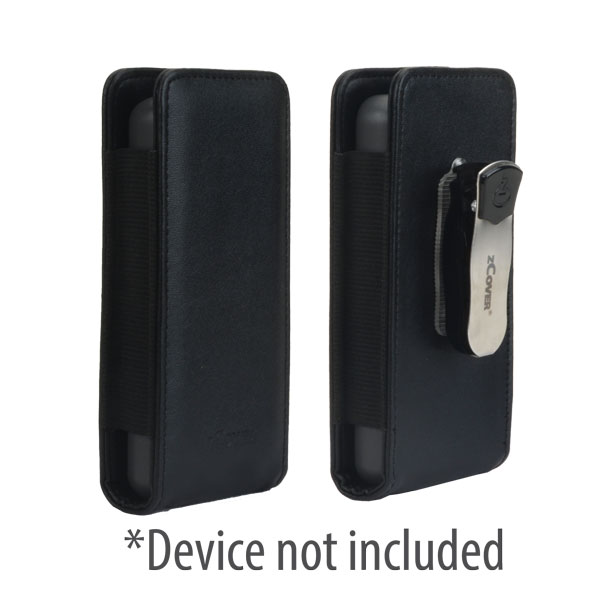 zCover Tech-Leather Pouch Case w/Universal Metal Clip fits Cisco 8821/8821-EX Unified Wireless IP Phone, BLACK