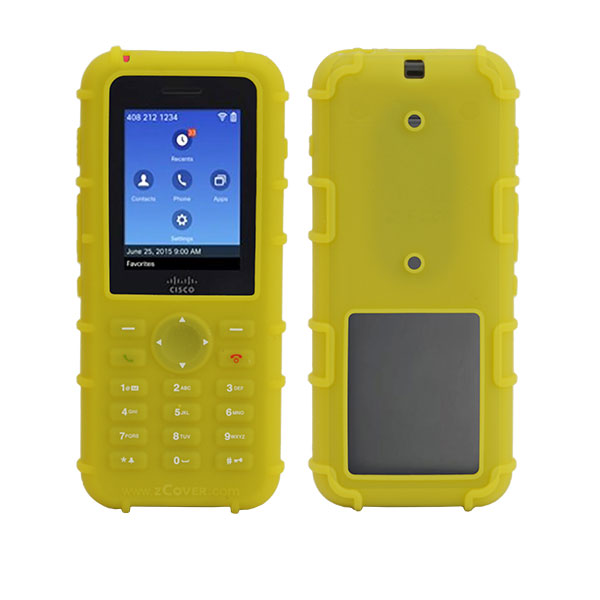 zCover Dock-in-Case Ruggedized HealthCare Grade Silicone Case (ONLY), Solid Color w/Printed Keypad, fits Cisco 8821/8821-EX Unified Wireless IP Phone, YELLOW