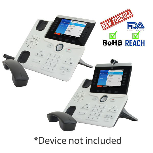 zCover gloveOne HealthCare Grade Printed Silicone Base Cover for Cisco 8811/ 8841 / 8851 / 8861/8845 / 8865 Desk Top IP Phone, Base Cover ONLY, WHITE