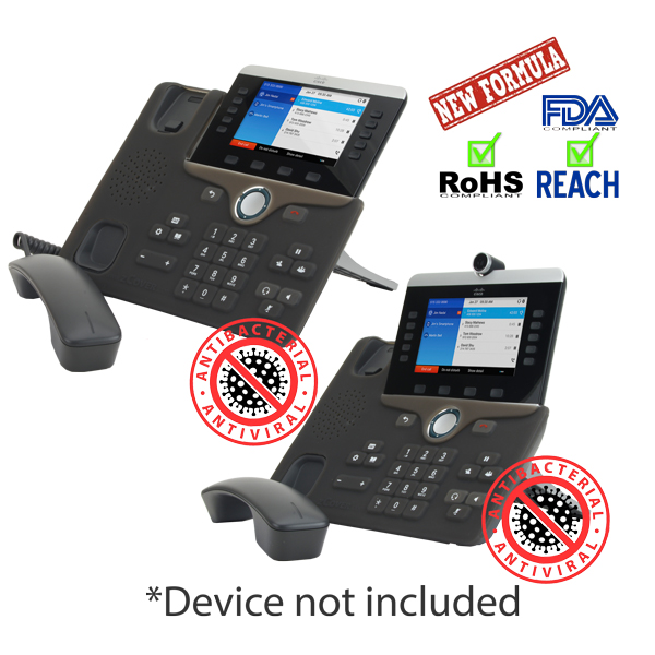 zCover gloveOne Self-disinfecting Antimicrobial Printed Silicone Base Cover for Cisco 8811/ 8841 / 8851 / 8861/8845 / 8865 Desktop IP Phone, Base Cover ONLY, BLACK