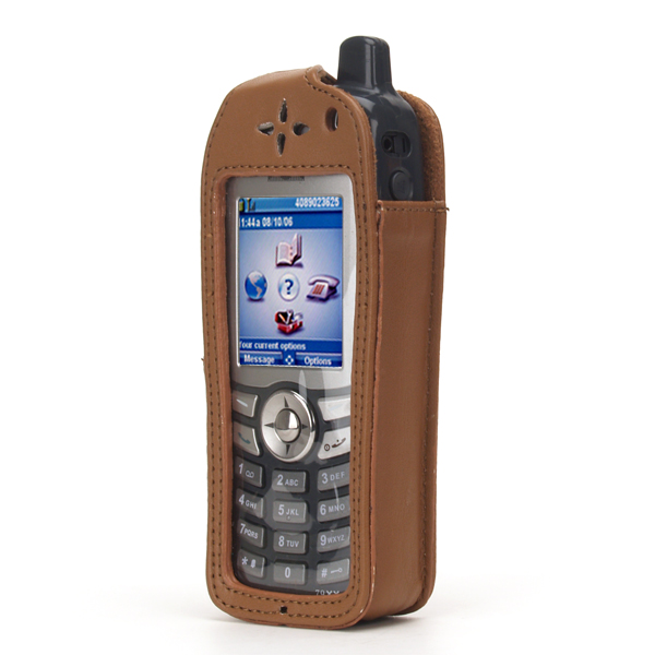 zCover Dock-in-Case Tech-Leather Case w/Built-in Metal Belt Clip fits Cisco 7921G Wireless IP Phone, BROWN