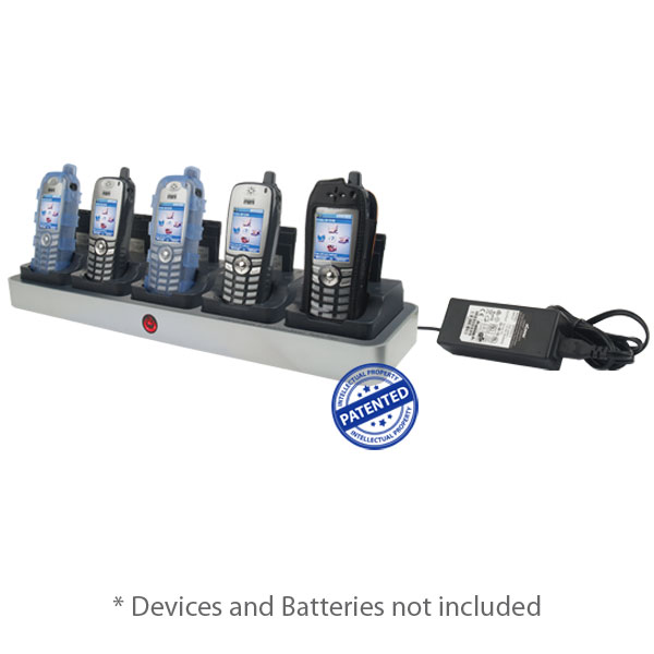 zDock Unified Dual-Charging Dock with Dock-in-Case Solution in 5-Bay Rack for Cisco 7921G Wireless IP Phone, to Charge up to FIVE (5) Handsets & FIVE (5) Batteries Simultaneously, with Selected Country AC Adapter