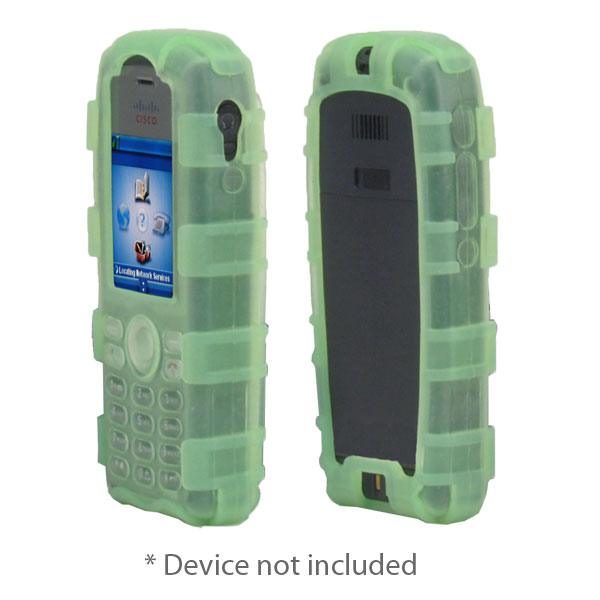 BackOpen Silicone Case fits Cisco 7925G/7925G-EX, Dock-in-Case, GREEN