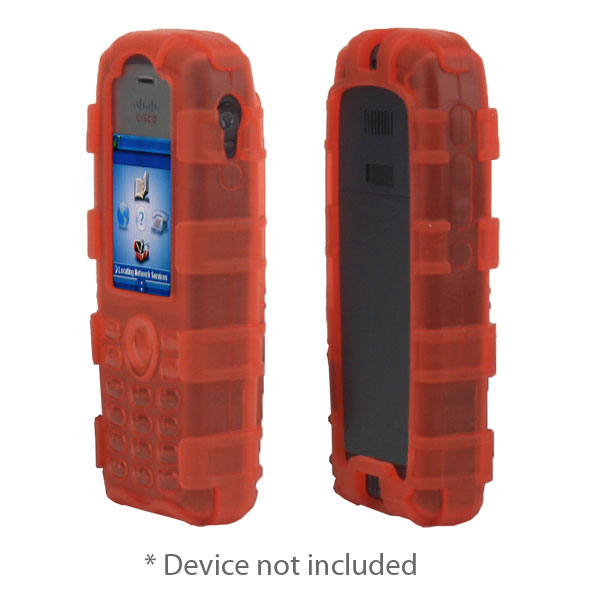 BackOpen Silicone Case fits Cisco 7925G/7925G-EX, Dock-in-Case, RED