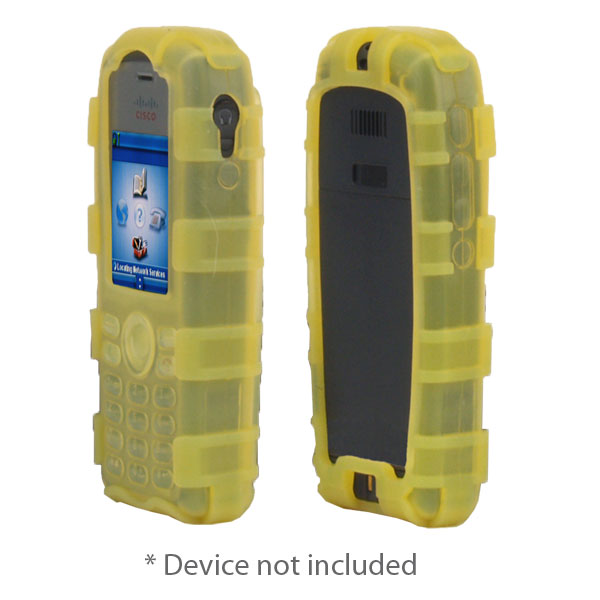 BackOpen Silicone Case fits Cisco 7925G/7925G-EX, Dock-in-Case, YELLOW