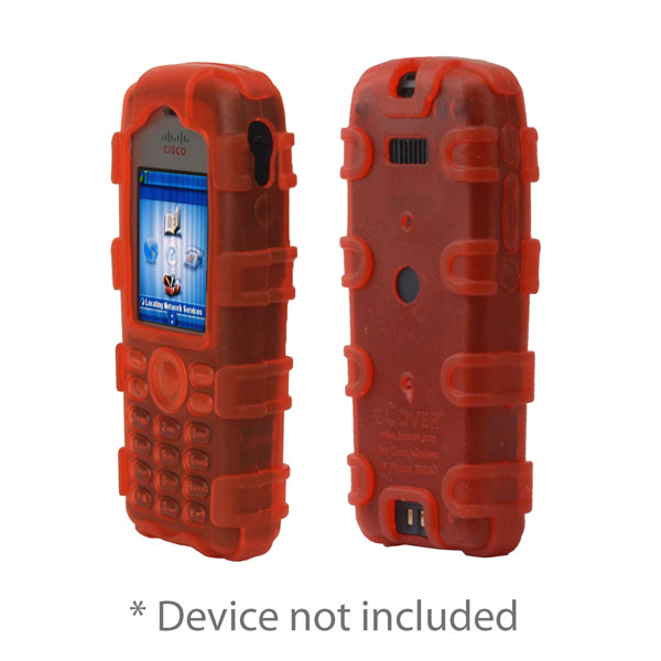 fits Cisco 7925G/7925G-EX Unified Wireless IP Phone, Ruggedized Full Protection Healthcare Grade Silicone Case ONLY, RED