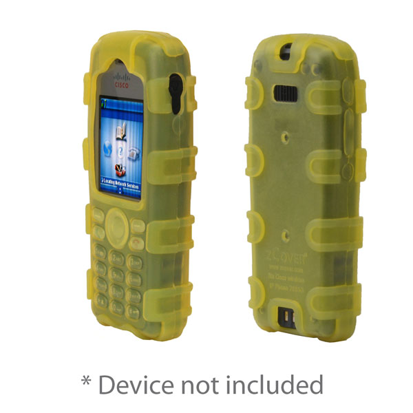 fits Cisco 7925G/7925G-EX Unified Wireless IP Phone, Ruggedized Full Protection Healthcare Grade Silicone Case ONLY, YELLOW