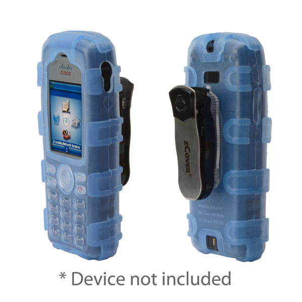Rugg Silicone Case w/ Metal Belt Clip fits Cisco 7925G/7925G-EX, Dock-in-Case, BLUE [Replacement of CI925HBL]