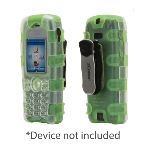 zCover Dock-in-Case Ruggedized HealthCare Grade Silicone Case w/ Front Clamshell & Universal Metal Clip fits Cisco 7925G/7925G-EX Unified Wireless IP Phone, GREEN [Replacement of CI925HSG]